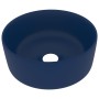 Lavabo de lujo redondo cerámica azul oscuro mate 40x15 cm de vidaXL, Lavabos - Ref: Foro24-147012, Precio: 76,67 €, Descuento: %