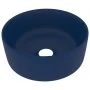 Matte dark blue round ceramic luxury washbasin 40x15 cm by vidaXL, Sinks - Ref: Foro24-147012, Price: 75,40 €, Discount: %