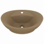 Lavabo lujoso con rebosadero cerámica crema mate 58,5x39 cm de vidaXL, Lavabos - Ref: Foro24-146941, Precio: 86,66 €, Descuen...