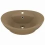 Luxuriöses Waschbecken mit Überlauf aus mattcremefarbener Keramik, 58,5 x 39 cm von vidaXL, Sinkt - Ref: Foro24-146941, Preis...