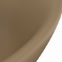 Lavabo lujoso con rebosadero cerámica crema mate 58,5x39 cm de vidaXL, Lavabos - Ref: Foro24-146941, Precio: 86,66 €, Descuen...