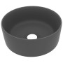 Lavabo de lujo redondo cerámica gris oscuro mate 40x15 cm de vidaXL, Lavabos - Ref: Foro24-147016, Precio: 68,97 €, Descuento: %
