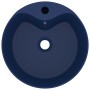 Lavabo lujo con rebosadero cerámica azul oscuro mate 36x13 cm de vidaXL, Lavabos - Ref: Foro24-147034, Precio: 65,42 €, Descu...