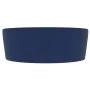 Lavabo lujo con rebosadero cerámica azul oscuro mate 36x13 cm de vidaXL, Lavabos - Ref: Foro24-147034, Precio: 64,35 €, Descu...