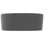 Lavabo de lujo redondo cerámica gris oscuro mate 40x15 cm de vidaXL, Lavabos - Ref: Foro24-147016, Precio: 68,97 €, Descuento: %