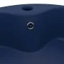 Lavabo lujo con rebosadero cerámica azul oscuro mate 36x13 cm de vidaXL, Lavabos - Ref: Foro24-147034, Precio: 64,35 €, Descu...
