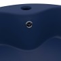 Lavabo lujo con rebosadero cerámica azul oscuro mate 36x13 cm de vidaXL, Lavabos - Ref: Foro24-147034, Precio: 65,42 €, Descu...