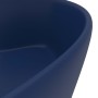 Lavabo lujo con rebosadero cerámica azul oscuro mate 36x13 cm de vidaXL, Lavabos - Ref: Foro24-147034, Precio: 65,42 €, Descu...