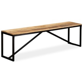 Banco de madera maciza de mango 160x35x45 cm en Bancos para recibidores y almacenamiento | Comprar online en Foru.es