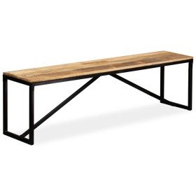 Banco de madera maciza de mango 160x35x45 cm en Bancos para recibidores y almacenamiento | Comprar online en Foru.es