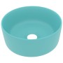 Lavabo de lujo redondo cerámica verde claro mate 40x15 cm de vidaXL, Lavabos - Ref: Foro24-147013, Precio: 68,27 €, Descuento: %