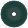 Matte dark green round ceramic luxury washbasin 40x15 cm by vidaXL, Sinks - Ref: Foro24-147003, Price: 80,77 €, Discount: %