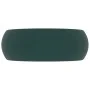 Matte dark green round ceramic luxury washbasin 40x15 cm by vidaXL, Sinks - Ref: Foro24-147003, Price: 80,77 €, Discount: %