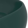 Lavabo de lujo redondo cerámica verde oscuro mate 40x15 cm de vidaXL, Lavabos - Ref: Foro24-147003, Precio: 82,12 €, Descuent...