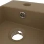 Lavabo con rebosadero cerámica crema mate de vidaXL, Lavabos - Ref: Foro24-146996, Precio: 74,09 €, Descuento: %