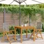 Sillas de jardín 2 uds madera maciza de acacia ratán PE gris de , Sillas de jardín - Ref: Foro24-367652, Precio: 156,10 €, De...