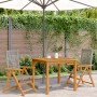 Sillas de jardín 2 uds madera maciza de acacia ratán PE gris de , Sillas de jardín - Ref: Foro24-367652, Precio: 160,00 €, De...