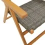 Sillas de jardín 2 uds madera maciza de acacia ratán PE gris de , Sillas de jardín - Ref: Foro24-367652, Precio: 156,10 €, De...