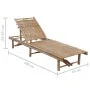 Garden lounger with bamboo cushion by , Loungers - Ref: Foro24-3061635, Price: 211,10 €, Discount: %