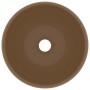 Lavabo de lujo redondo cerámica crema mate 40x15 cm de vidaXL, Lavabos - Ref: Foro24-147007, Precio: 70,97 €, Descuento: %