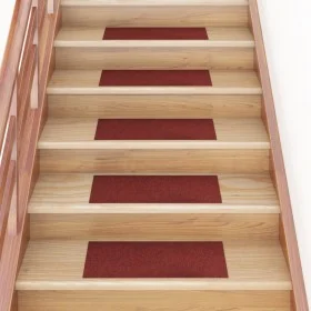 Alfombrilla autoadhesiva escalera 15 uds rojo 60x25 cm de , Alfombrillas para escalones - Ref: Foro24-326916, Precio: 32,26 €...