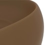 Lavabo de lujo redondo cerámica crema mate 40x15 cm de vidaXL, Lavabos - Ref: Foro24-147007, Precio: 70,97 €, Descuento: %