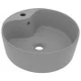 Luxurious washbasin with matte light gray ceramic overflow 36x13 cm by vidaXL, Sinks - Ref: Foro24-147037, Price: 72,54 €, Di...