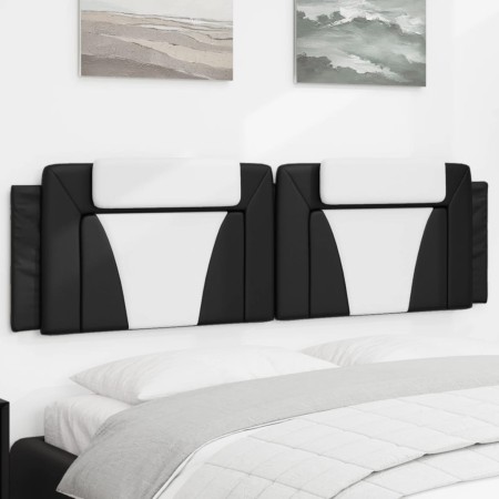 Cabecero de cama acolchado cuero sintético negro blanco 180 cm de , Cabeceros y pies de cama - Ref: Foro24-374809, Precio: 56...
