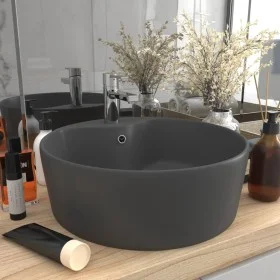 Luxurious sink with matte dark gray ceramic overflow 36x13 cm by vidaXL, Sinks - Ref: Foro24-147038, Price: 59,67 €, Discount: %