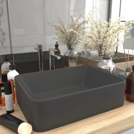 Mattes, dunkelgraues Luxuswaschbecken aus Keramik, 41 x 30 x 12 cm von vidaXL, Sinkt - Ref: Foro24-147049, Preis: 61,20 €, Ra...