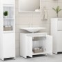 Armario de baño madera contrachapada blanco brillo 60x33x61 cm de vidaXL, Muebles de baño - Ref: Foro24-802648, Precio: 49,14...