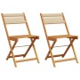 Sillas bistró 2 uds madera maciza acacia y polipropileno beige de , Sillas de jardín - Ref: Foro24-367680, Precio: 97,74 €, D...