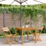 Sillas bistró 2 uds madera maciza acacia y polipropileno beige de , Sillas de jardín - Ref: Foro24-367680, Precio: 97,74 €, D...