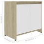 Armario de baño madera contrachapada blanco brillo 60x33x61 cm de vidaXL, Muebles de baño - Ref: Foro24-802648, Precio: 49,14...