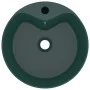 Luxury washbasin with matte dark green ceramic overflow 36x13 cm by vidaXL, Sinks - Ref: Foro24-147036, Price: 59,75 €, Disco...