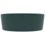 Lavabo lujo con rebosadero cerámica verde oscuro mate 36x13 cm de vidaXL, Lavabos - Ref: Foro24-147036, Precio: 60,68 €, Desc...
