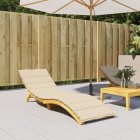 Cojín de tumbona de tela Oxford beige 200x60x3 cm de , Cojines para sillas y sofás - Ref: Foro24-314206, Precio: 47,73 €, Des...