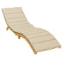 Cojín de tumbona de tela Oxford beige 200x60x3 cm de , Cojines para sillas y sofás - Ref: Foro24-314206, Precio: 47,73 €, Des...