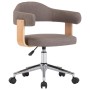 Silla de oficina giratoria de madera curvada y tela gris taupe de vidaXL, Sillas de oficina - Ref: Foro24-3054841, Precio: 15...