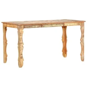 Recycled solid wood dining table 140x70x76 cm by , Kitchen and dining tables - Ref: Foro24-286489, Price: 225,27 €, Discount: %
