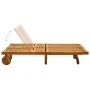 Garden sun lounger for 2 people and cushions made of solid acacia wood by , Loungers - Ref: Foro24-3061377, Price: 404,95 €, ...