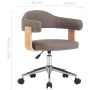 Silla de oficina giratoria de madera curvada y tela gris taupe de vidaXL, Sillas de oficina - Ref: Foro24-3054841, Precio: 15...