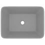 Lavabo de lujo cerámica gris claro mate 41x30x12 cm de vidaXL, Lavabos - Ref: Foro24-147048, Precio: 60,37 €, Descuento: %