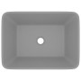 Lavabo de lujo cerámica gris claro mate 41x30x12 cm de vidaXL, Lavabos - Ref: Foro24-147048, Precio: 61,31 €, Descuento: %