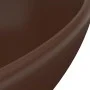 Matte dark brown ceramic oval luxury washbasin 40x33 cm by vidaXL, Sinks - Ref: Foro24-146929, Price: 55,30 €, Discount: %