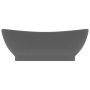 Lavabo lujoso con rebosadero cerámica gris oscuro 58,5x39 cm de vidaXL, Lavabos - Ref: Foro24-146939, Precio: 89,31 €, Descue...
