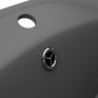Lavabo lujoso con rebosadero cerámica gris oscuro 58,5x39 cm de vidaXL, Lavabos - Ref: Foro24-146939, Precio: 89,31 €, Descue...