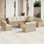 Set sofás de jardín 14 pzas con cojines ratán sintético beige en Conjuntos de jardín | Comprar online en Foru.es