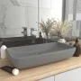 Lavabo de lujo de cerámica rectangular gris claro mate 71x38 cm de vidaXL, Lavabos - Ref: Foro24-146960, Precio: 82,11 €, Des...