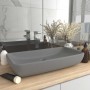 Lavabo de lujo de cerámica rectangular gris claro mate 71x38 cm de vidaXL, Lavabos - Ref: Foro24-146960, Precio: 83,08 €, Des...